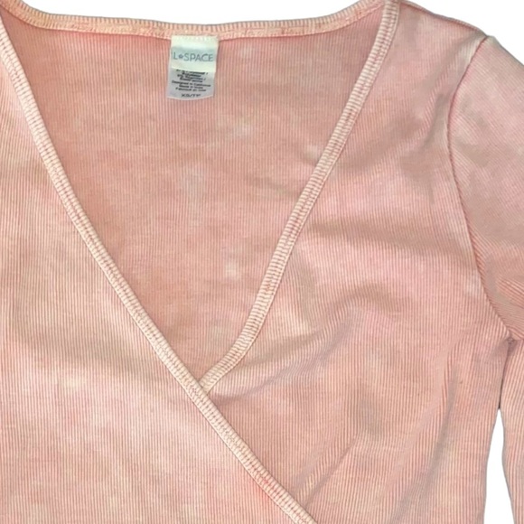 L*SPACE Camilla Wrap Dusty Pink Primrose Top Size XS - Picture 11 of 14